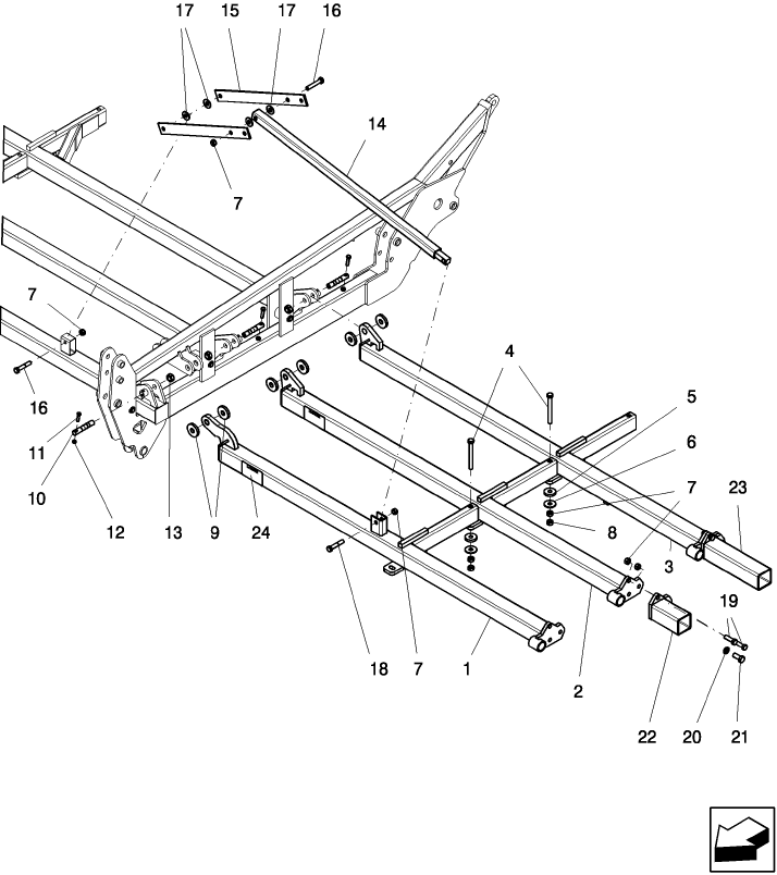 1.280.1 9' THREE SECTION OUTER WING (FRONT) - 33' MODEL SHOWN