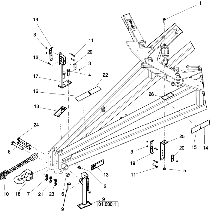 01.010.1 HITCH, JACK/HOSE HOLDER