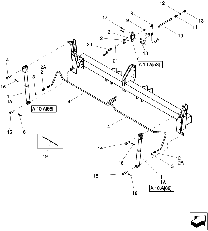 A.10.A(23) HYDRAULIC SYSTEM - ROW MARKER, SP280 FRAMES