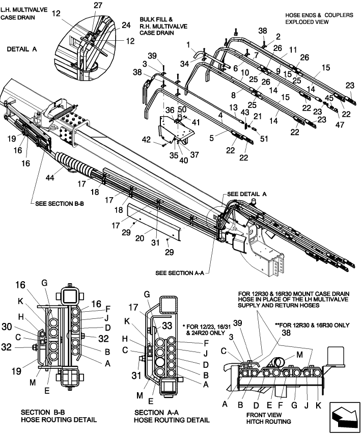 F.10.G(09) LAYOUT TWO STAGE CARRIER HOSE ROUTING ALL SIZES (ASN PNL001340)