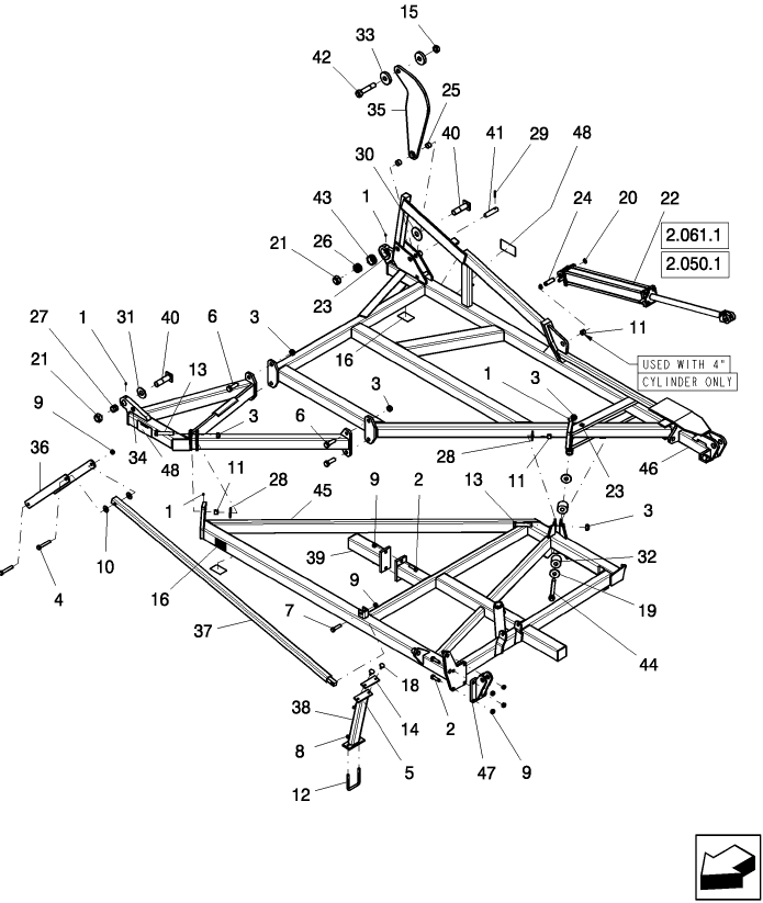 1.040.1 12 FT FIVE SECTION INNER WING ASSEMBLY