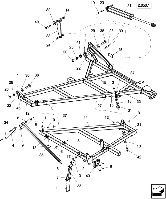 1.050.1 9 FT FIVE SECTION INNER WING ASSEMBLY