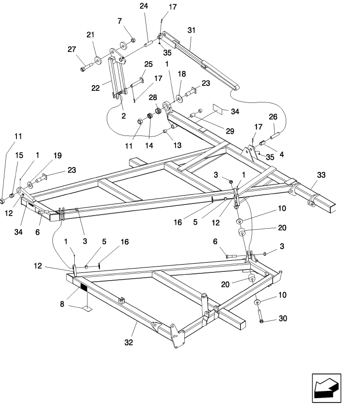 1.080.1 9' FIVE SECTION OUTER WING ASSEMBLY