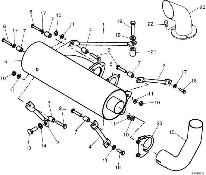 02-03 EXHAUST SYSTEM; BSN L185 NA 1 SPD N8M465249, 2 SPD N8M465247, EU N8M467462; C185 N8M472597