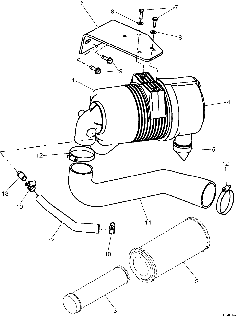 02-04 AIR CLEANER - ENGINE; L190 BSN  N7M459487, C190 BSN N7M457282