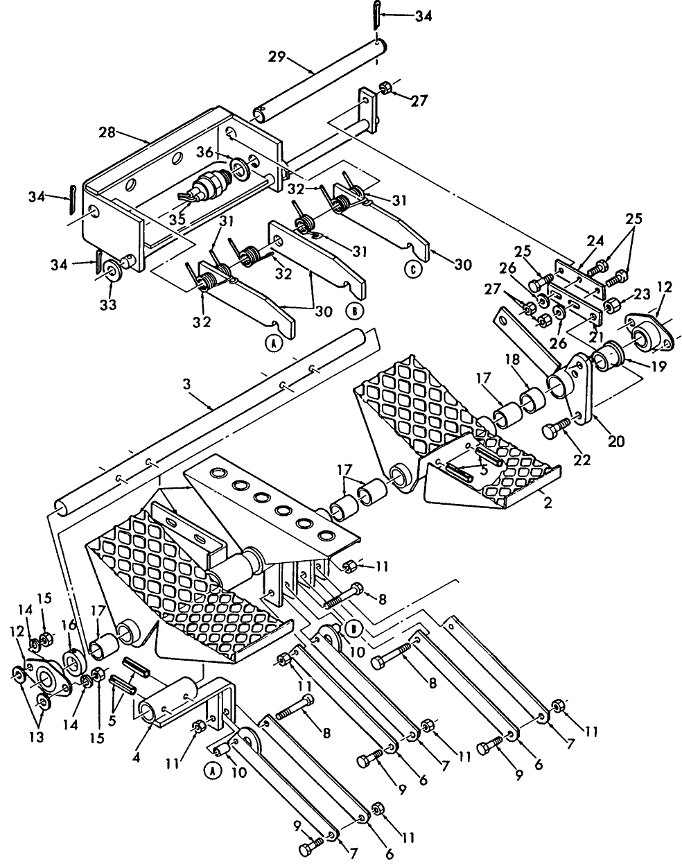 012 FOOT PEDALS, W/LOCK - CL-35,45