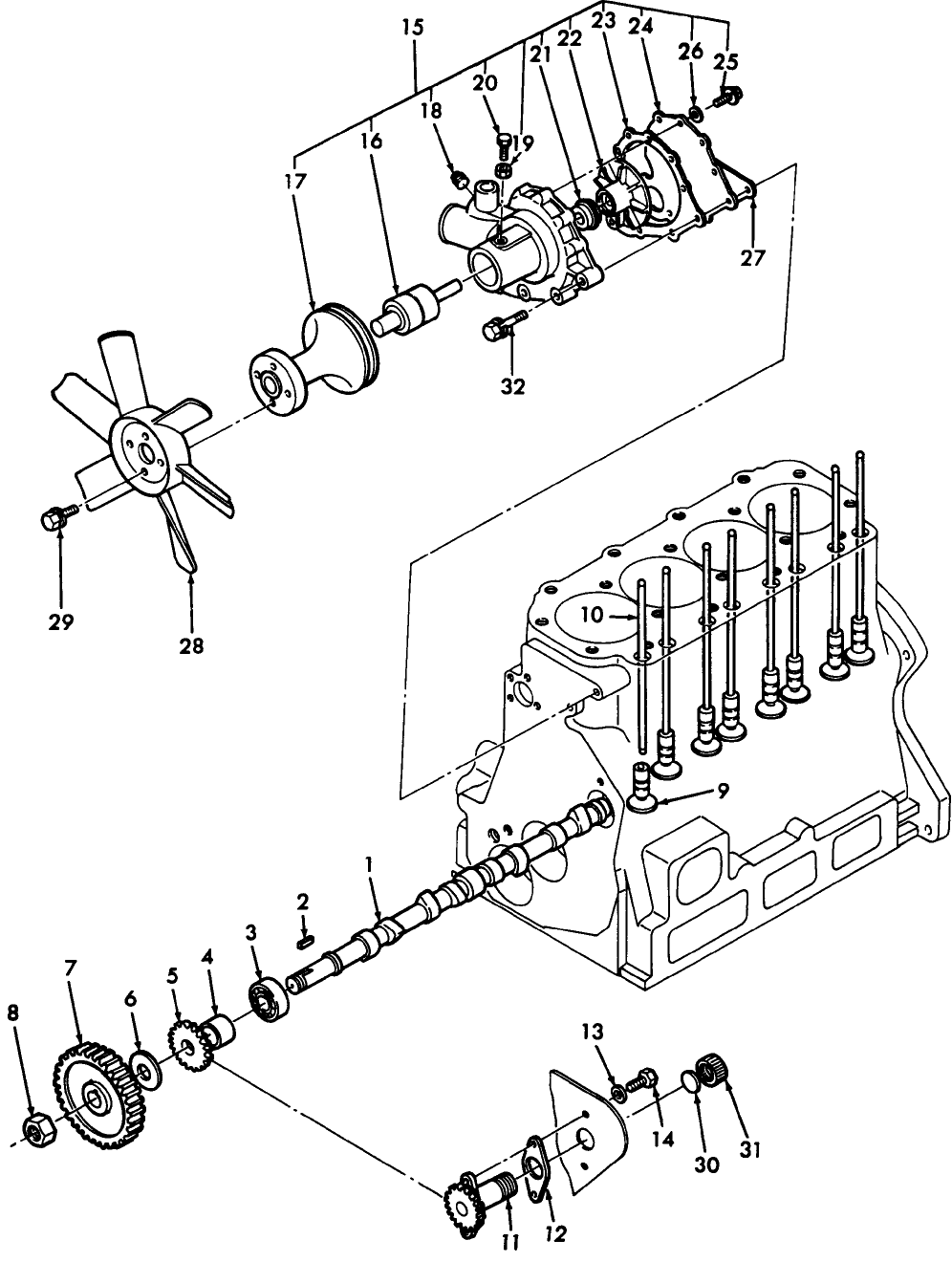 070 WATER PUMP & RELATED PARTS - CL-45,55,65