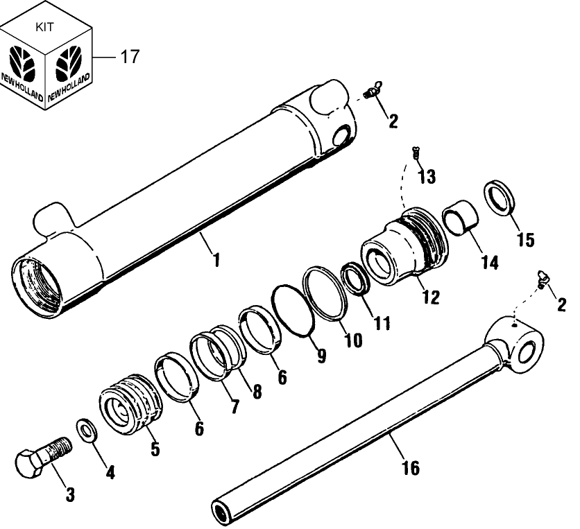 082C D-100 BOOM-CROWD-BUCKET CYLINDER