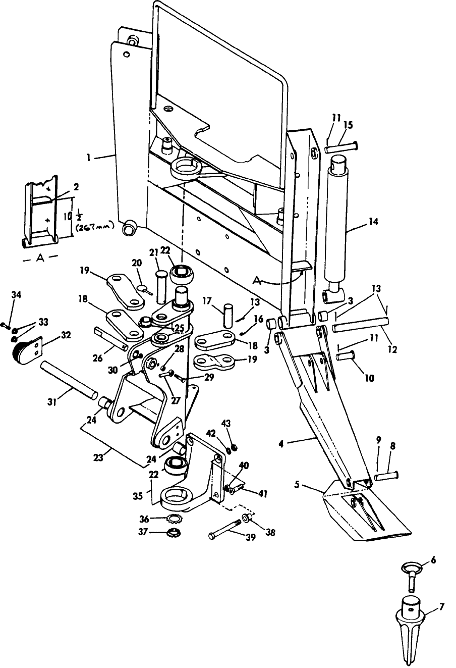 076 MAIN FRAME, MAST AND STABILIZER GROUP