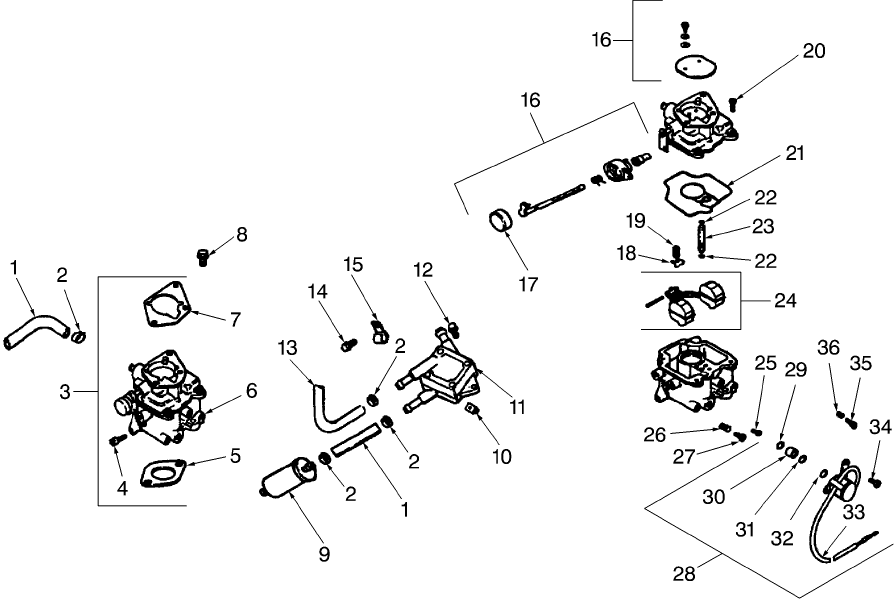 01.03.03 CARBURETOR - KOHLER, L120