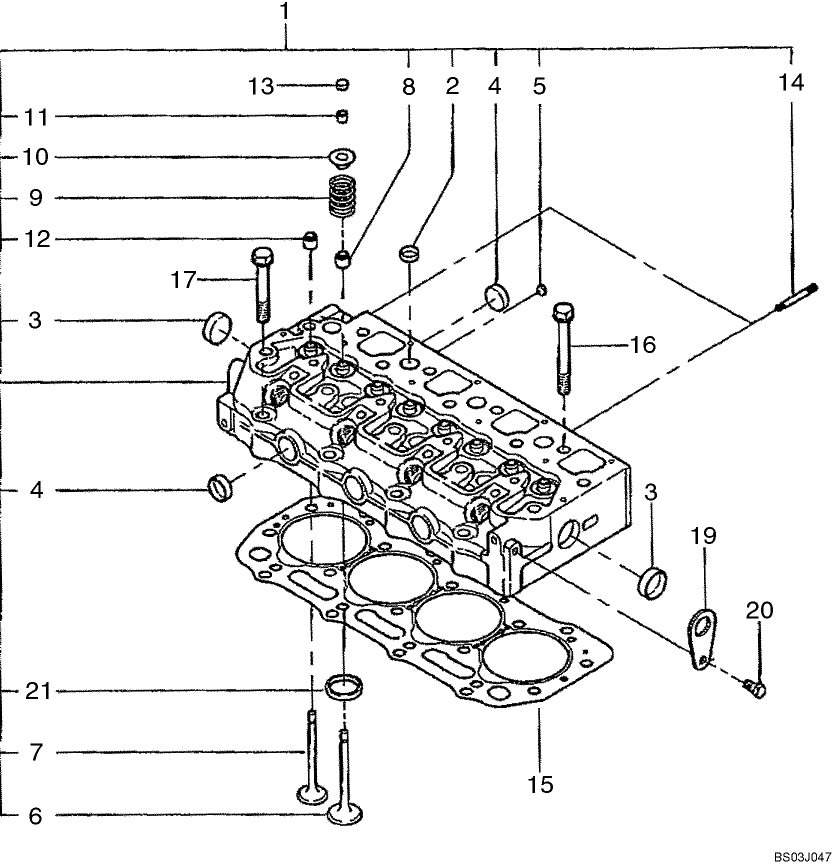 01.04.01 CYLINDER HEAD, L160 BSN N7M448360, L160 EU BSN N7M462079