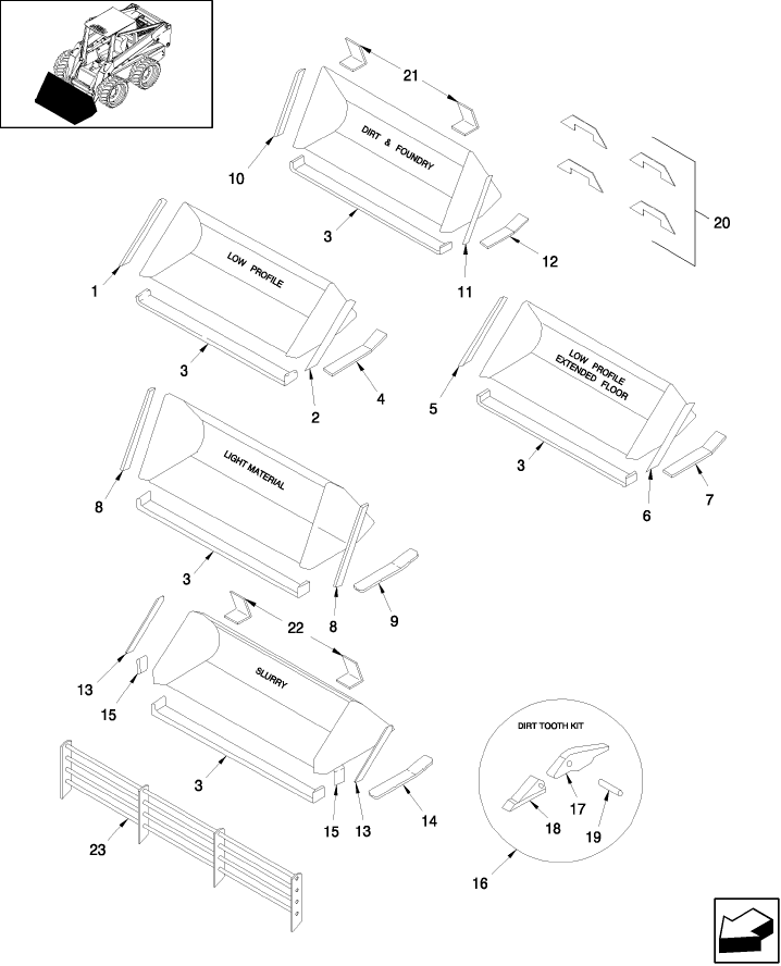 19.01 BUCKETS & DIRT TOOTH KIT