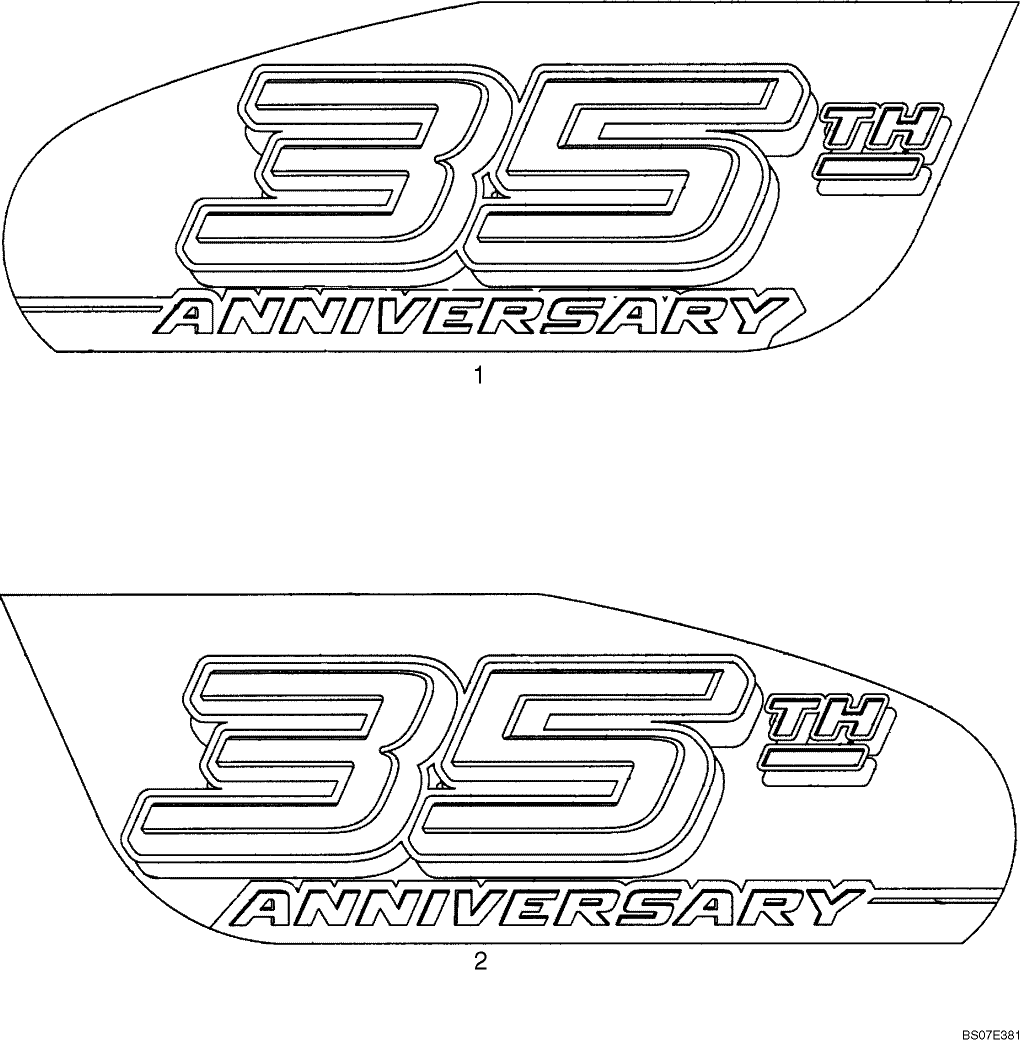 09-60 DECALS - 35TH ANNIVERSARY