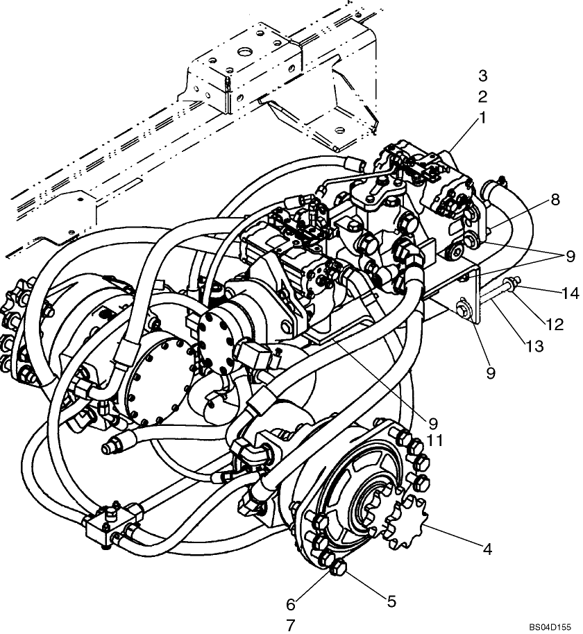 06-01 PUMP, TANDEM - MOUNTING (L185)