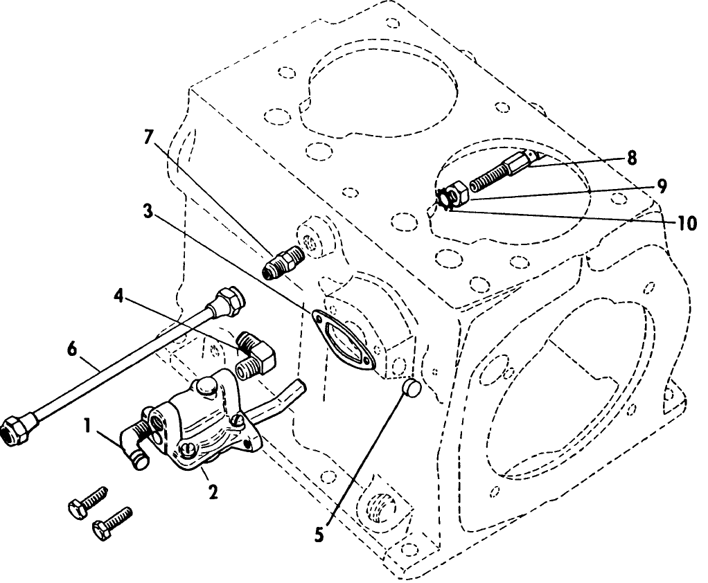 053 WISCONSIN TJD ENGINE, FUEL PUMP & OIL SPRAY GROUP