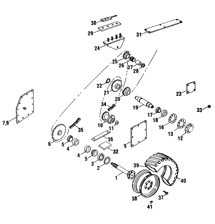 005 WHEELS SPINDLES & DRIVE GEARS