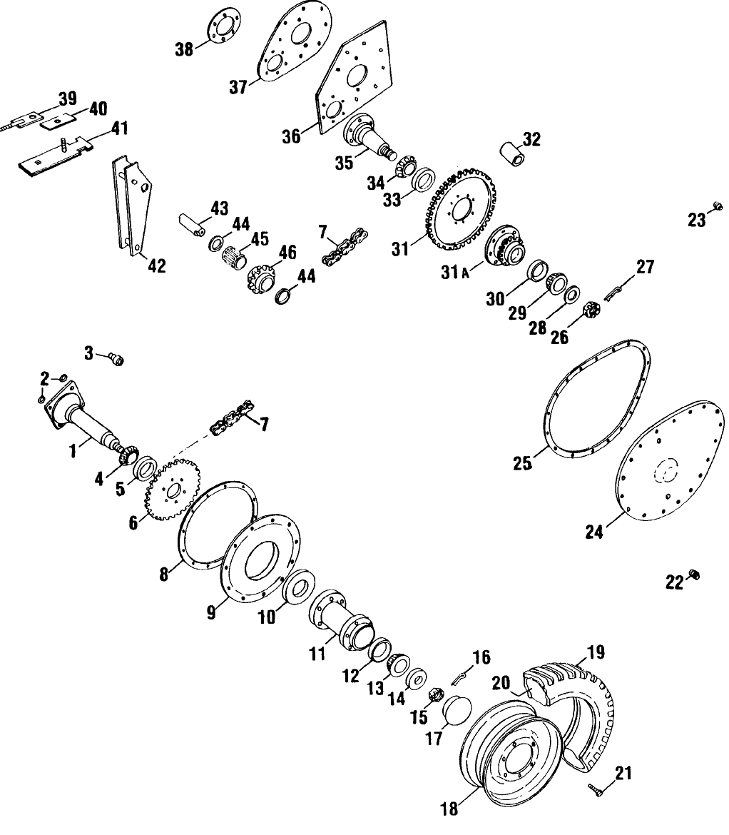 004 WHEELS, SPINDLES & DRIVE GEARS