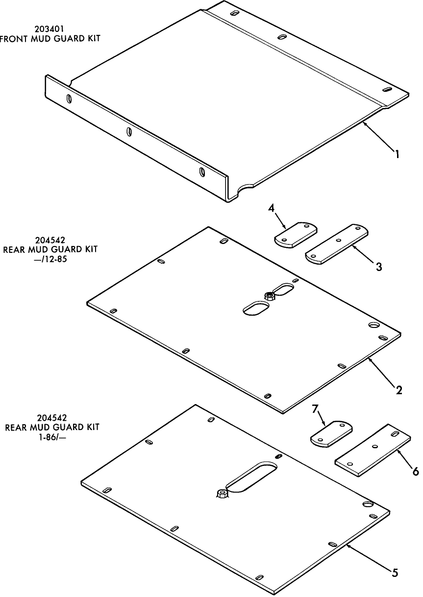 007 FRONT & REAR MUD GUARD KITS