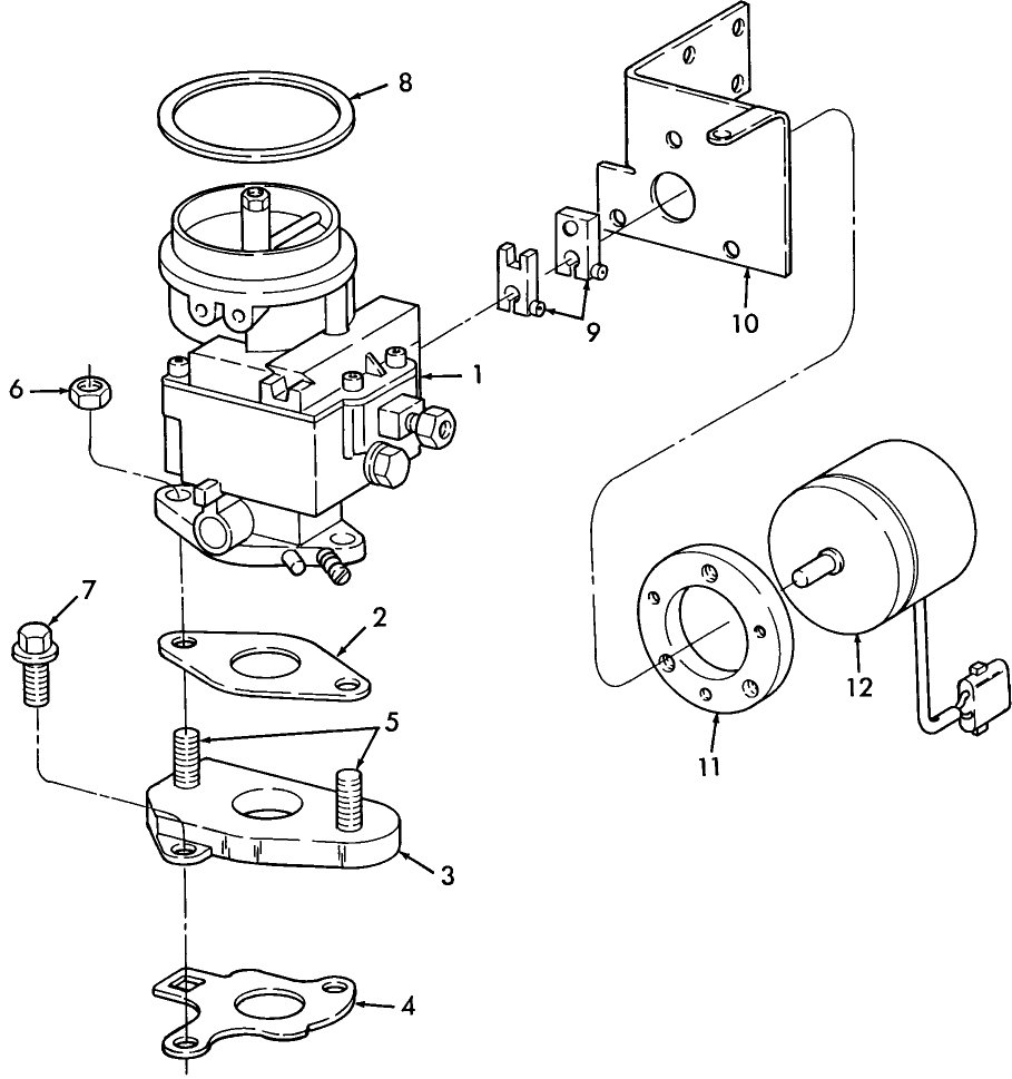074 CARBURETOR & RELATED PARTS, VSG 411 6.7 CID FORD GASOLINE ENGINE - L-454
