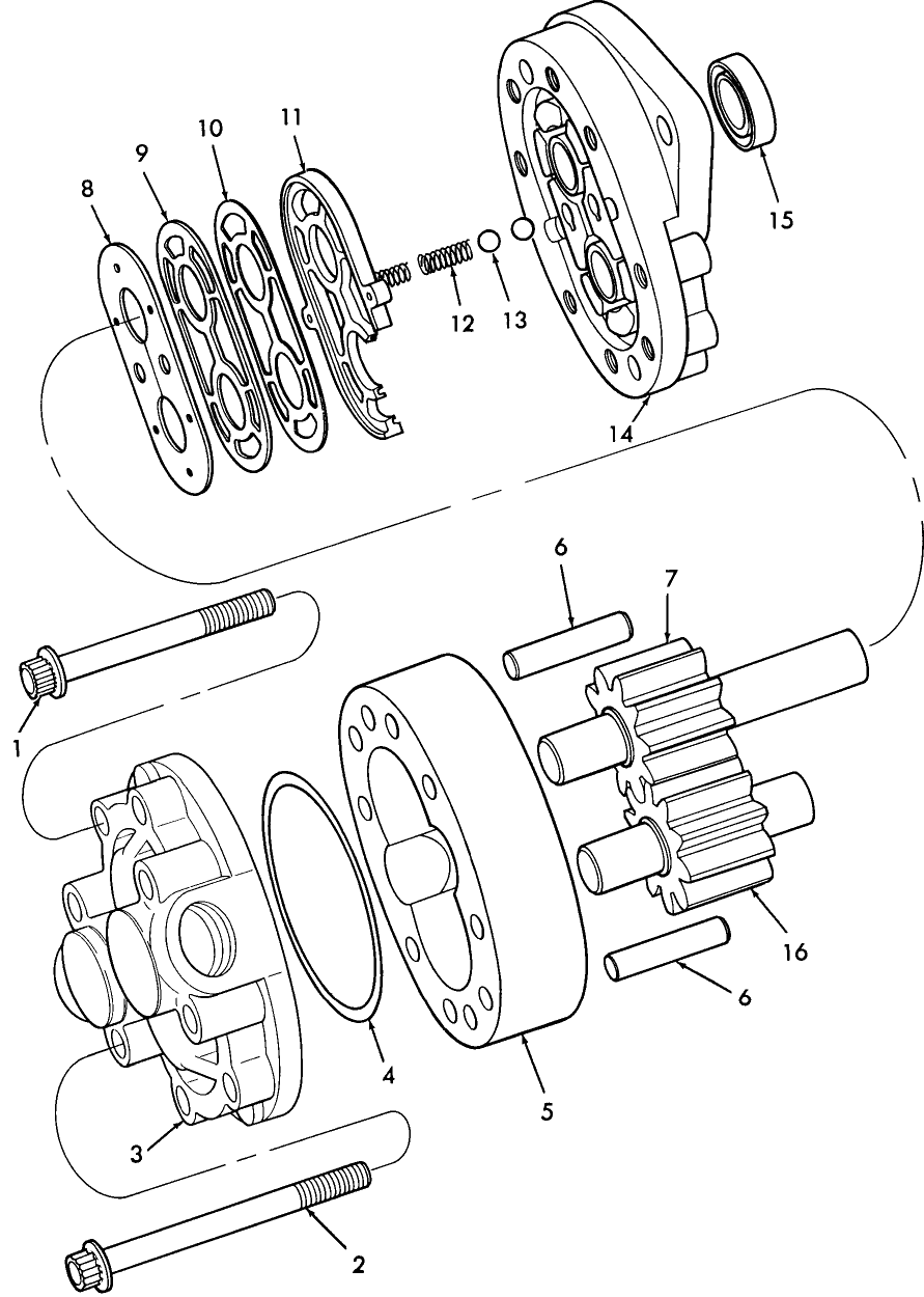 040 GEAR PUMP ASSY. - L-455 (BSN 613225)