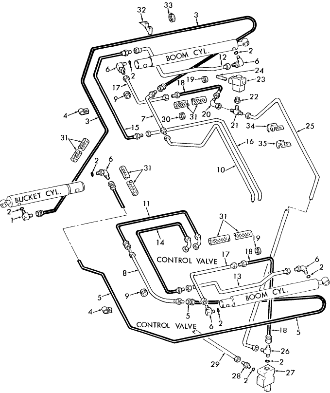 02B01 BOOM & BUCKET CYLINDER HYDRAULICS