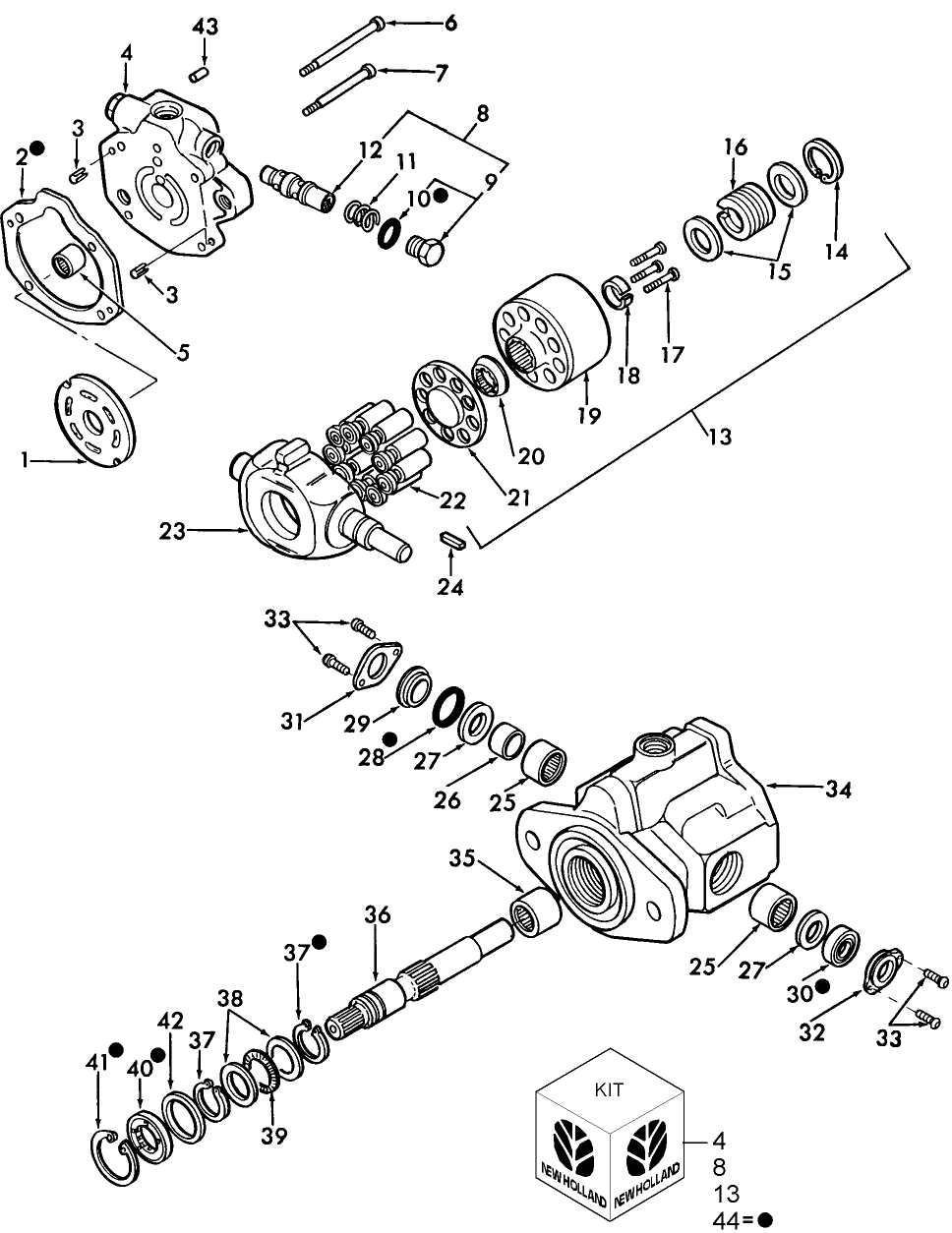 107 PISTON PUMP, REAR