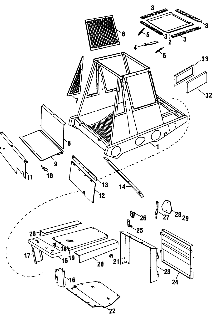 001 MAIN FRAME, ENGINE SHROUDING GROUP