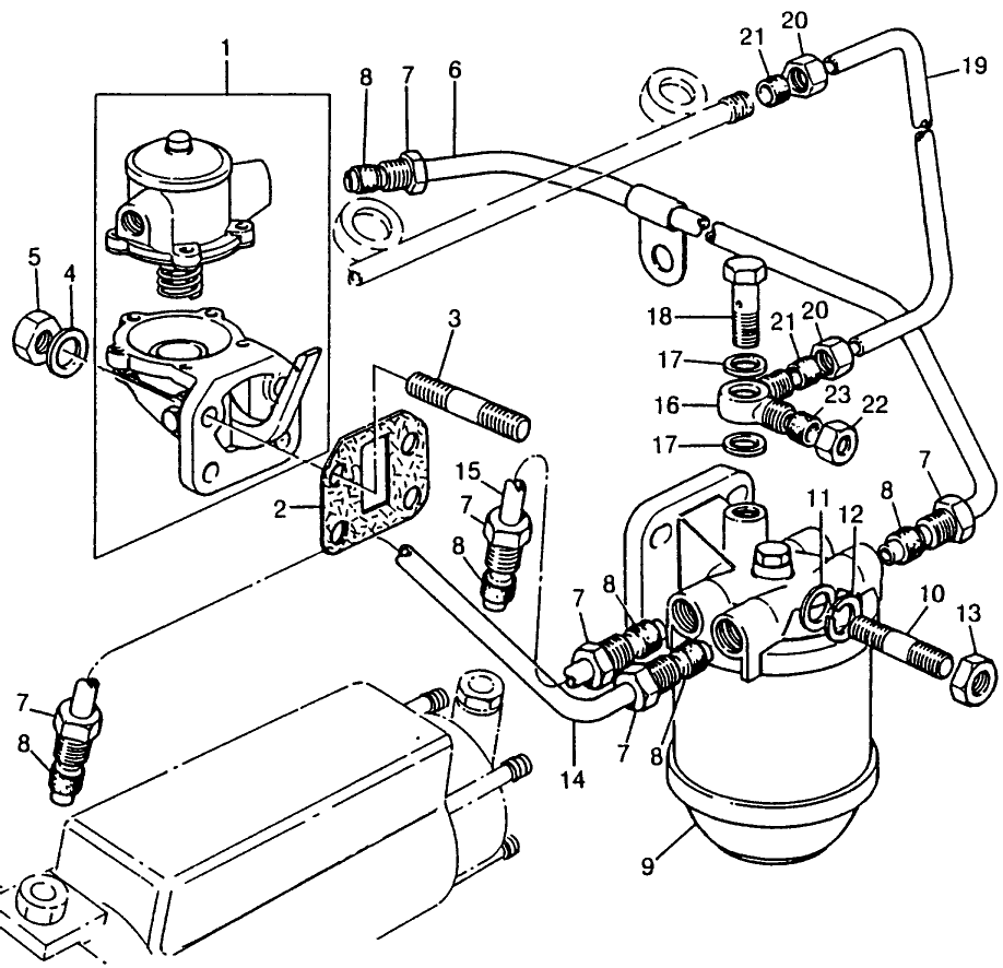 073 FUEL SUPPLY SYSTEM, PERKINS 4.203.2 DIESEL ENGINE