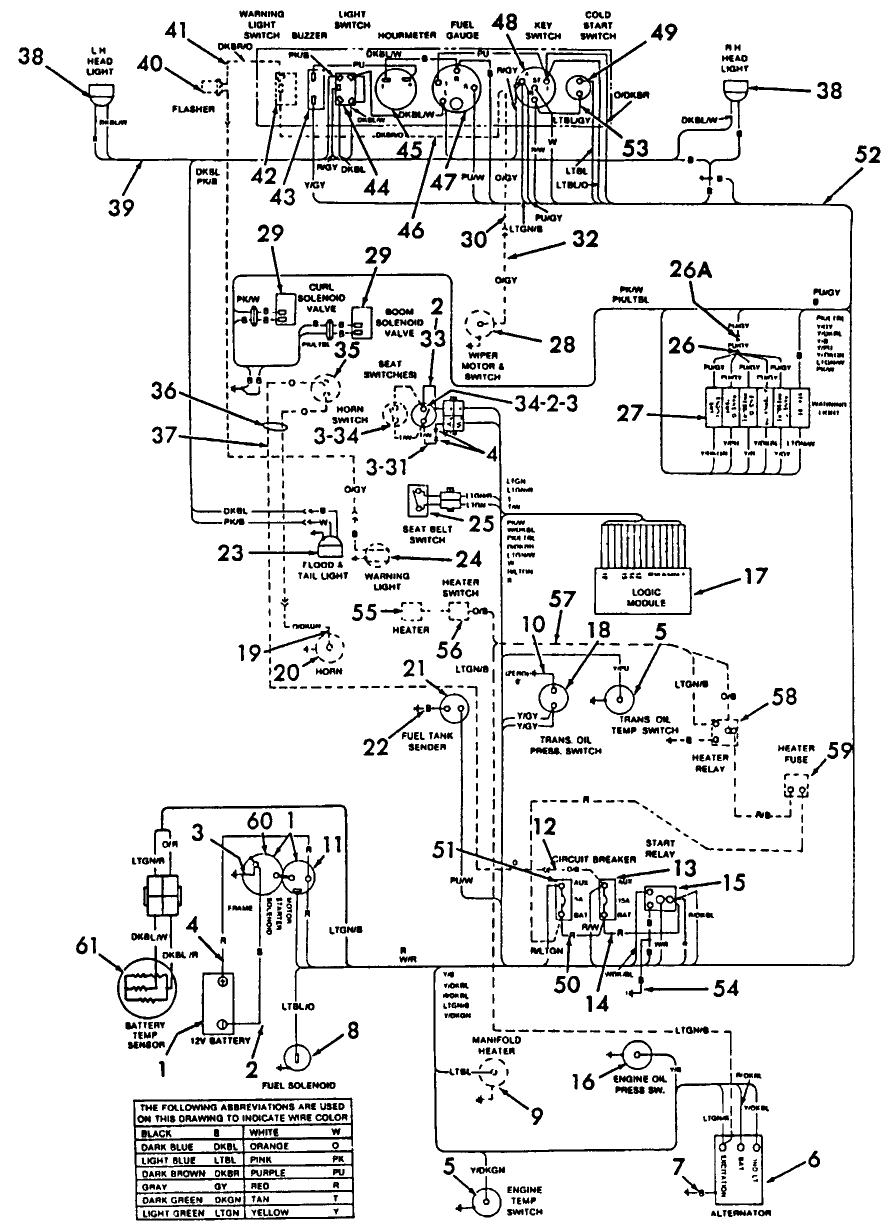 10997 new holland l785 section 047 electrical schematic w loader Cat Skid Steer Wiring Diagram at