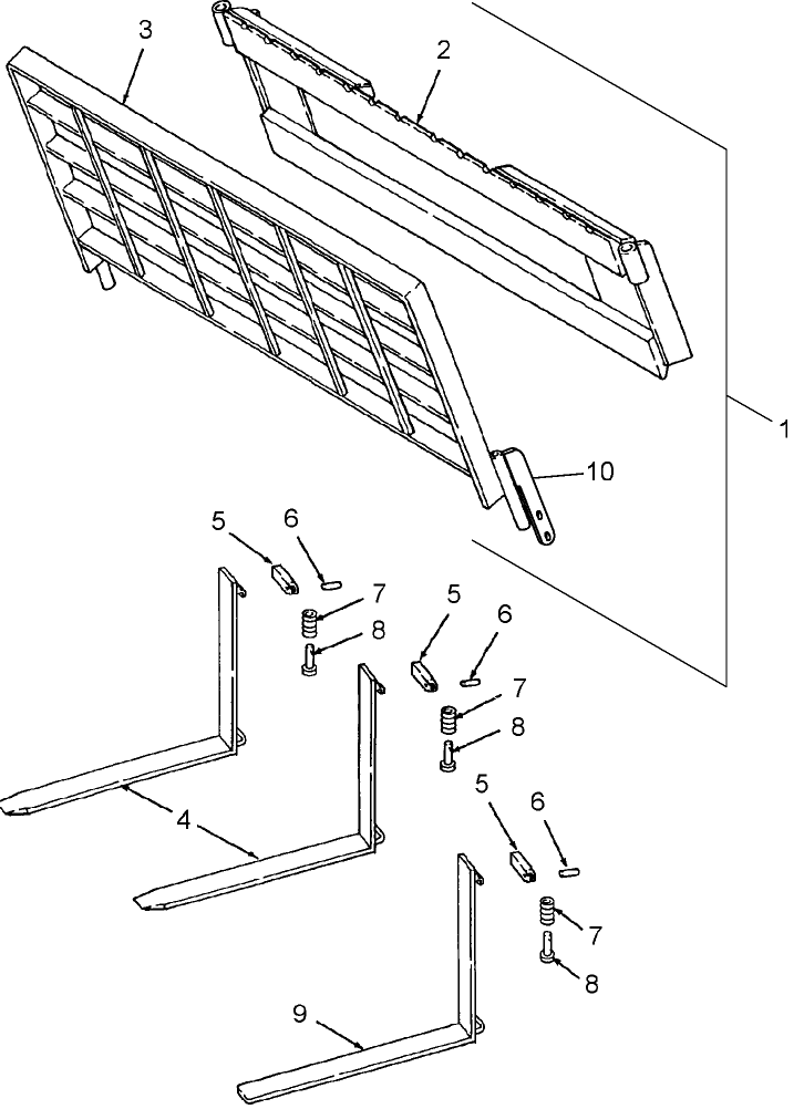 19.04 PALLET FORK & 2 PIECE MOUNTING ASSEMBLY