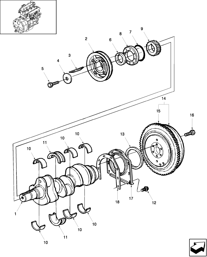 01.08 CRANKSHAFT, FLYWHEEL & RELATED PARTS