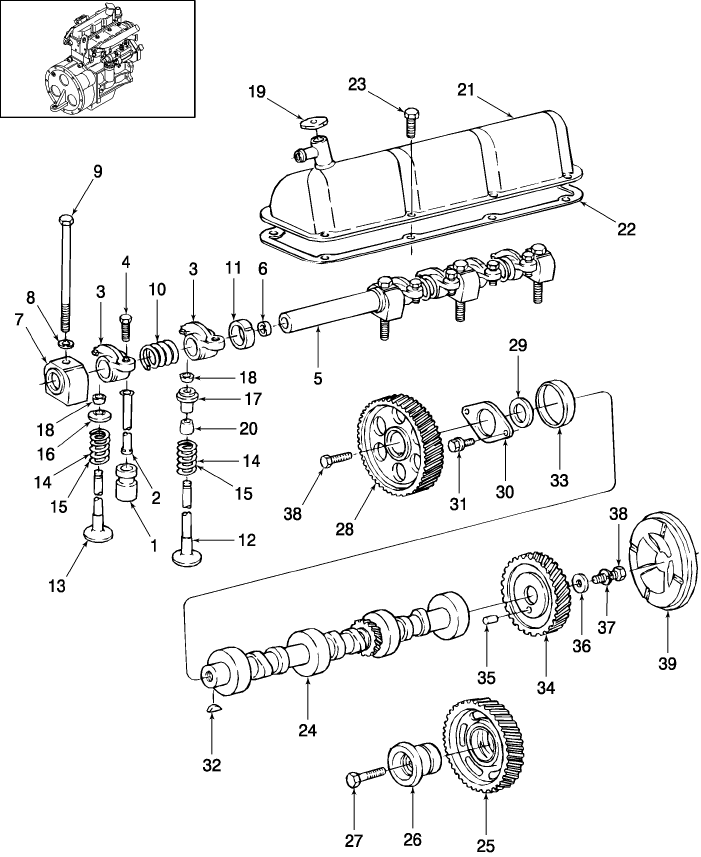 01.07 CAMSHAFT, ROCKER ARMS, VALVES & RELATED PARTS