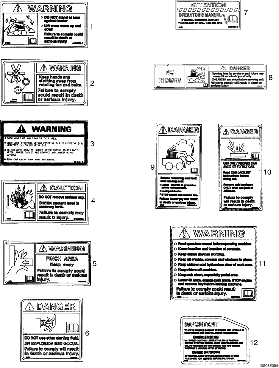 09-54 DECALS - FRENCH, SPANISH