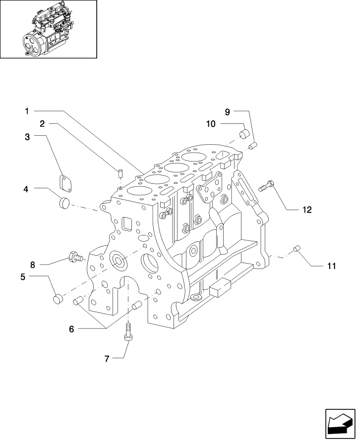 01.02.01 CYLINDER BLOCK, PLUGS