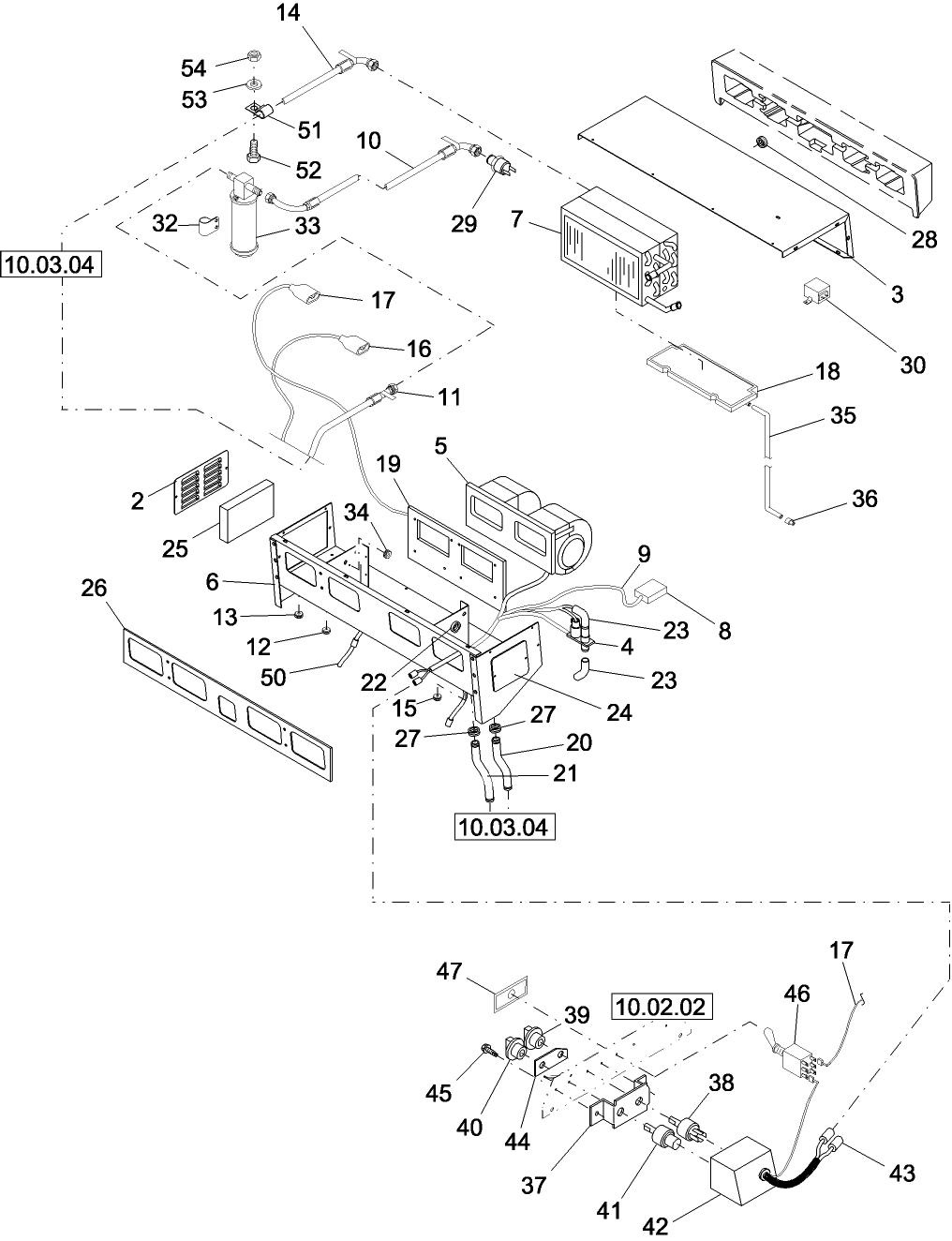 10.03.02 HEATER/AIR CONDITIONER KIT, CAB