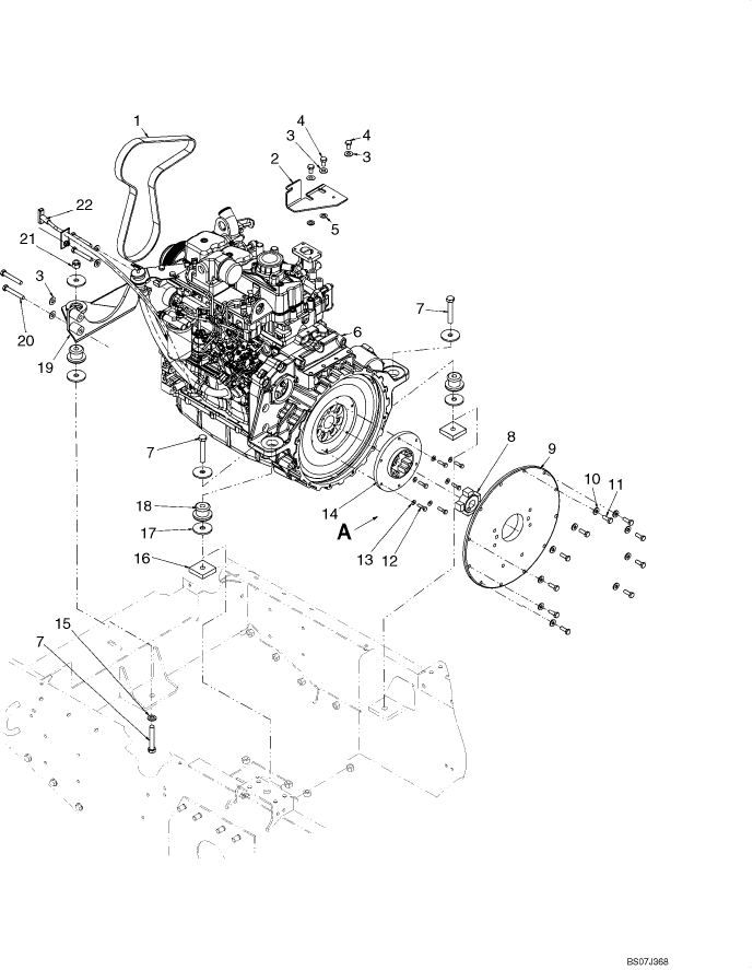 02-05A ENGINE, MOUNTING - TIER 3