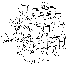 0.30.5 NON-EMISSIONIZED ENGINE, CONNECTION, FRONT GEAR LUBRICATION