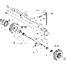 01.122.1 BEAM, LEFT INNER WING CASTER AND TIRES