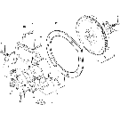 087 KUBOTA V1902-B DIESEL ENGINE, FLYWHEEL